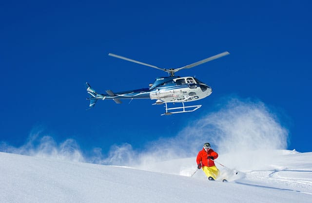 Heli-skiing tour