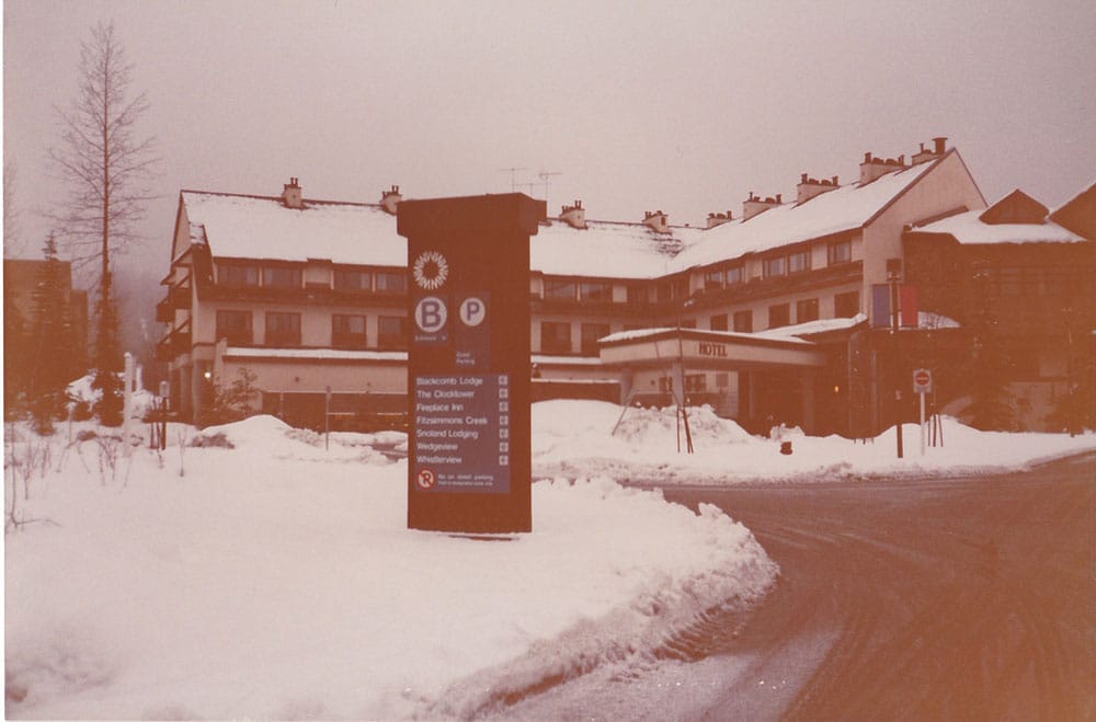 Blackcomb Lodge from Gateway Drive, 1983