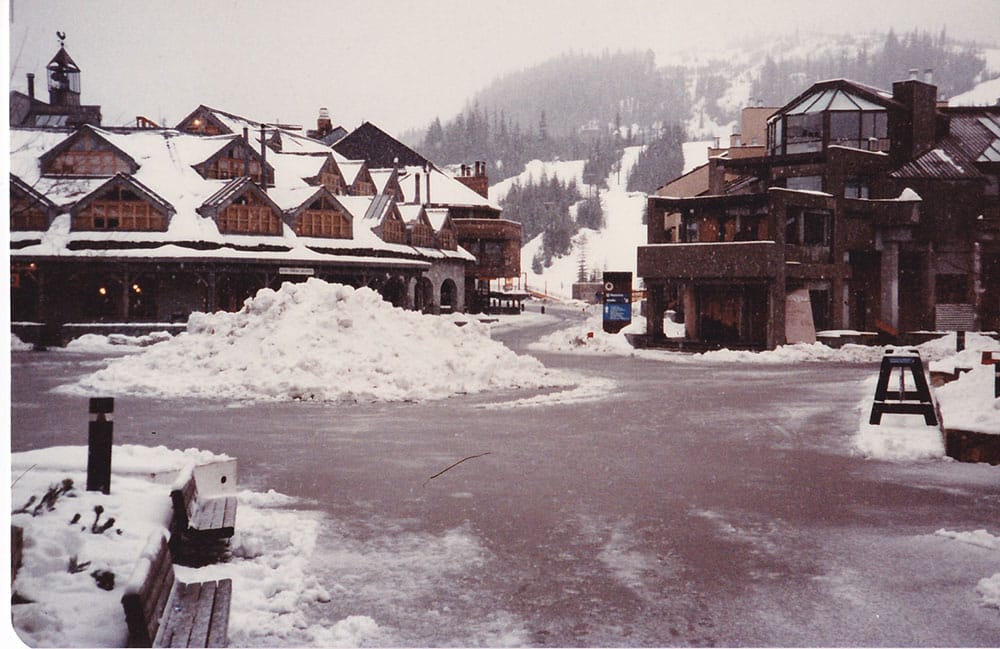 View of Whistler Mountain from the lodge, 1983