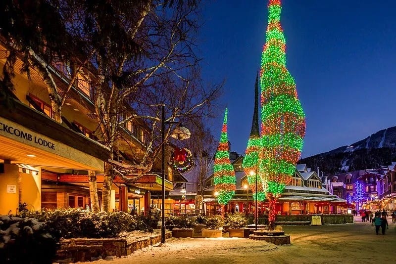 Whistler Village at night